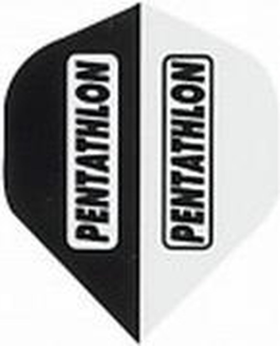 Pentathlon flights Poly Black and White Set Ã 3 stuks