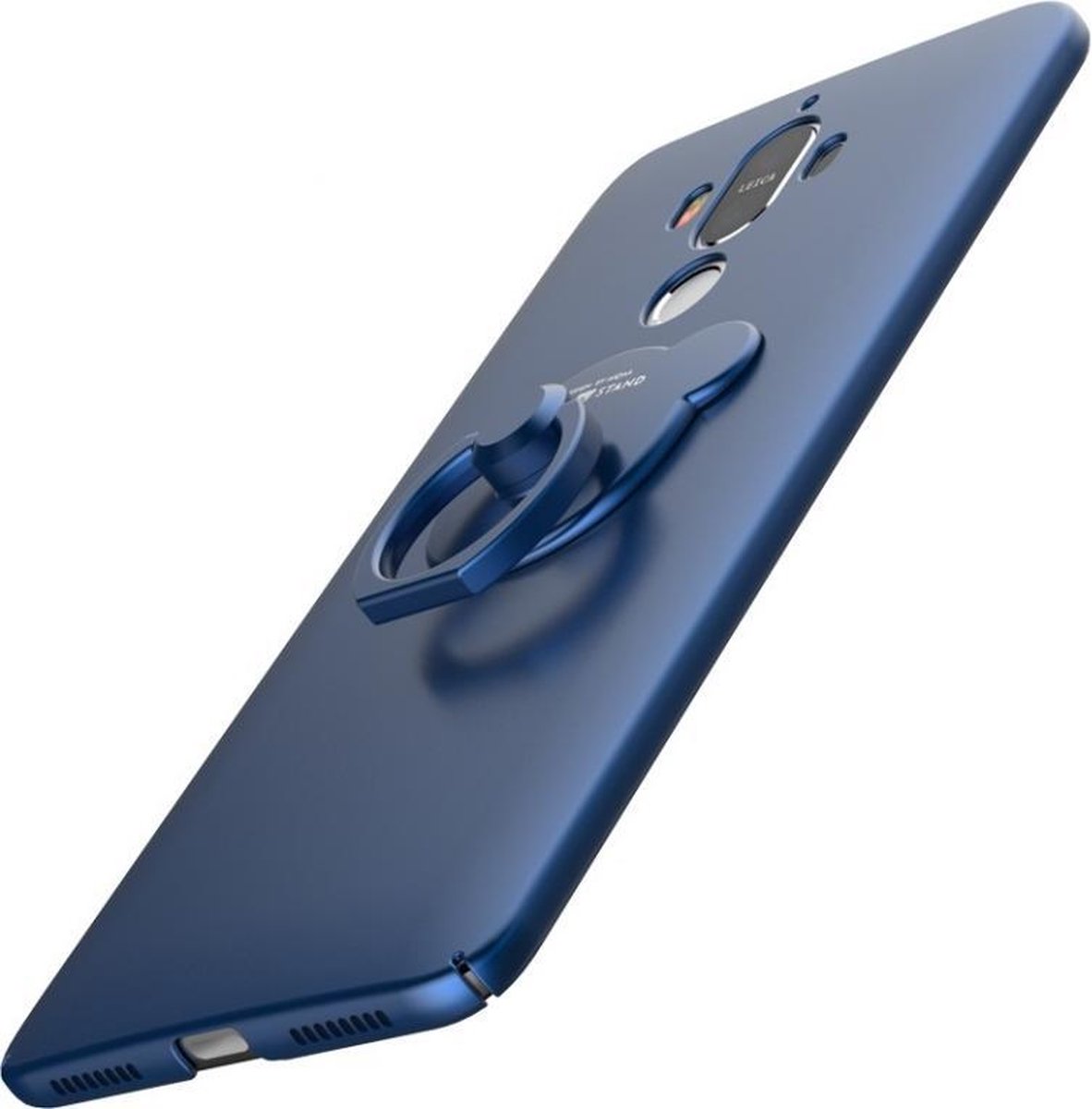 Blauwe Hardcase Hoesje met Ring voor Huawei MATE 9