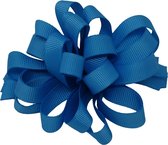 Jessidress Haarclip met bloem gemaakt van linten - Blauw