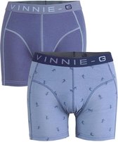 Vinnie-G boxershorts Ski Blue - Print 2-pack