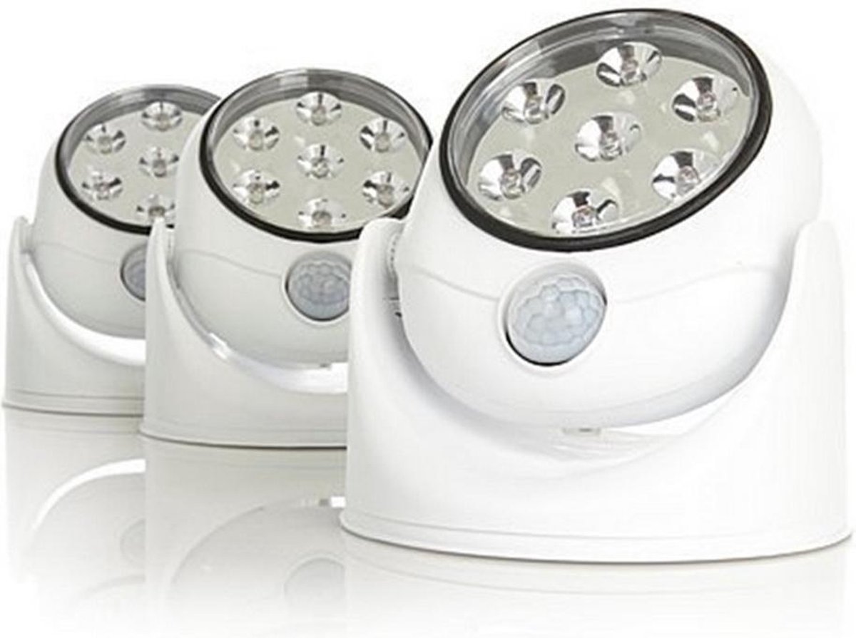 Set 3 x LED lamp met bewegingsmelder – LED lamp met bewegingssensor – AA  batterijen... | bol.com