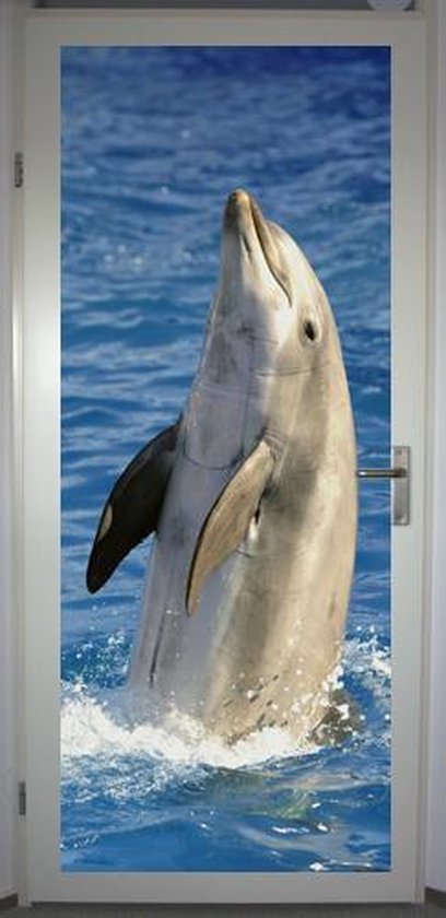Deurposter 'Dolfijn' - deursticker 75x195 cm