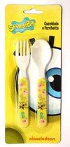 Babybestek / kinderbestek Spongebob 14 cm - lepel en vork