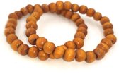 Set van 2 bruine houten kralen armbanden voor heren