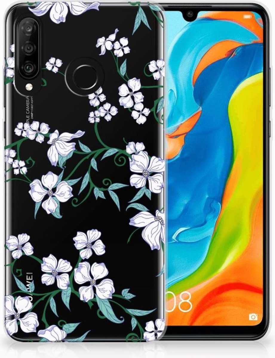 Huawei P30 Lite Uniek TPU Case Blossom White