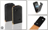 LELYCASE Premium Flip Case Lederen Cover Bescherm  Hoesje Sony Xperia Tipo Zwart