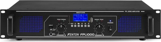 schade Nauwkeurigheid plakband Versterker - Fenton FPL1000 digitale klasse-D versterker 2x 500W met  Bluetooth en mp3... | bol.com