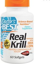 Doctor's Best Echte Krill Olie met toegevoegde DHA & EPA - 60 softgel capsules - Voedingssupplement