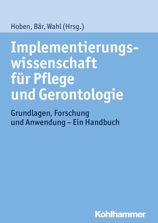 Implementierungswissenschaft für Pflege und Gerontologie - cover