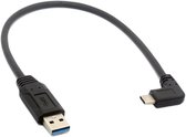 DW4Trading® Kabel haakse USB C 3.1 (M) naar USB A 3.0 (M) 30 cm