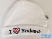 VIB Babymutsje I Love Brabant - Wit - Tot 3 Maanden