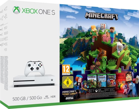 Xbox One S console 500 GB + Minecraft