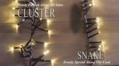 1000 Led  Clusterver lichting - 20 Meter + 5 meter aansluitsnoer  - Inclusief regelaar met 8 lichtfunctie| Kerstverlichting | Buiten & Binnen | Warm Wit | Kerstboom | Led | Lampjes |