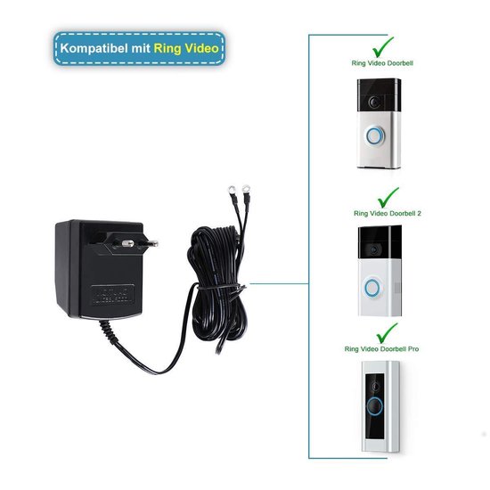 Adapter geschikt voor Ring Video Deurbel / Voeding - AC18V 500mA | bol.com