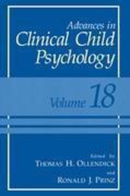 Advances in Clinical Child Psychology - cover