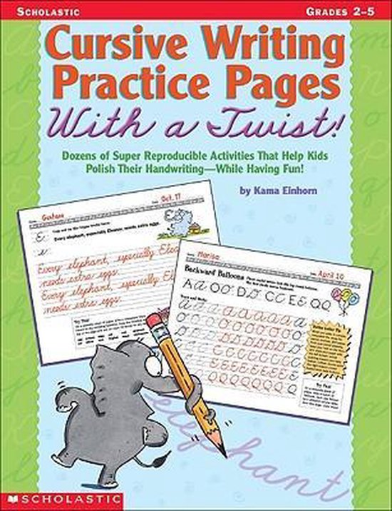 Boek cover Cursive Writing Practice Pages With a Twist van Kama Einhorn