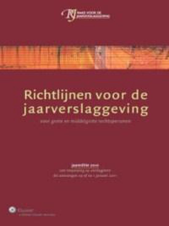 Cover van het boek 'Richtlijnen voor de jaarverslaggeving' van Raad voor de Jaarverslaggeving