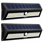 2 x MPOW Solar led lamp met bewegingssensor op zonne-energie| tuinverlichting | Met 77 led lampen