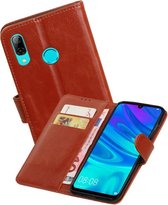 Zakelijke Book Case Telefoonhoesje Geschikt voor de Huawei Honor 10 Lite - Portemonnee Hoesje - Pasjeshouder Wallet Case - Bruin