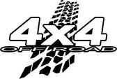 4x4 offroad autosticker | zwart | 21x14,5 cm |