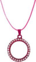 Fako Bijoux® - Ketting - Memory Locket - Fuchsia