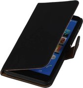 Sony Xperia C4 Hoesje Zwart - Book Case Wallet Cover Telefoonhoes