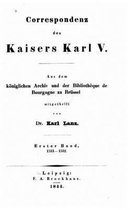 Correspondenz des kaisers Karl V