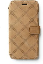 iPhone 6 Plus Italian Vintage Quilt Diary- Tan Brown