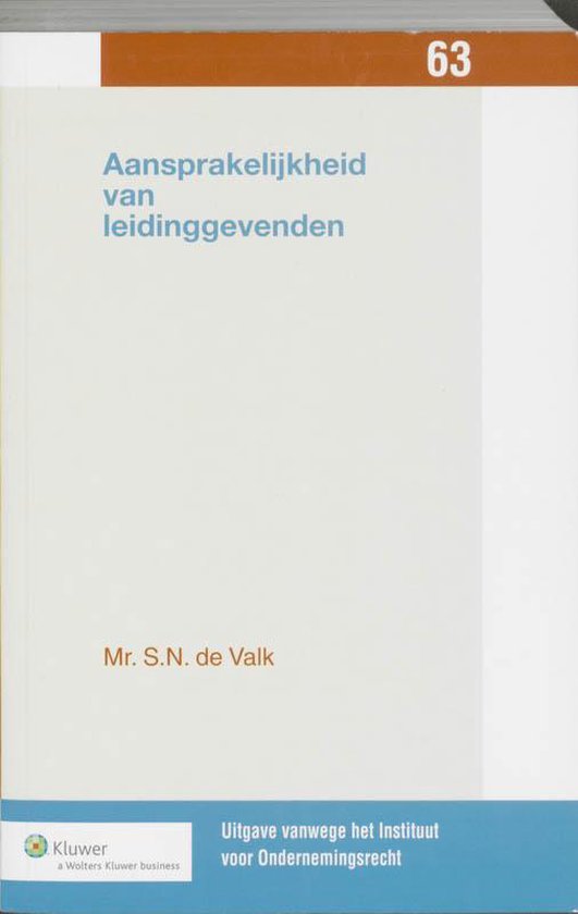 Serie vanwege het Instituut voor Ondernemingsrecht RUG 063 - ... - cover