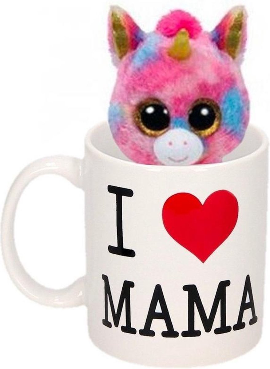 Best mom koffiemok / theemok met pluche eenhoorn knuffel - Moederdag cadeaus