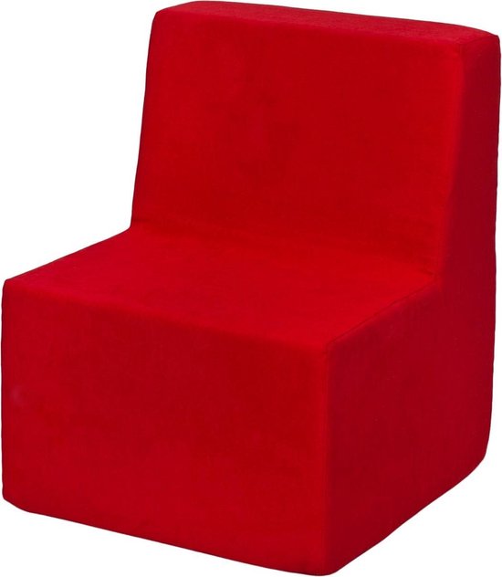 Kinder meubel - Kinder fauteuil - Kinderbankje - rood - 50 x 40 x 40 cm - 210 gram