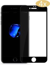 4 Stuks Screenprotector geschikt voor Apple iPhone 7 Plus | Full Cover Volledig Beeld | Tempered Glass - van iCall