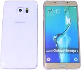 Samsung Galaxy S6 Edge Plus, 0.35mm Ultra Thin Matte Soft Back Skin case Transparant Paars Purple