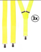 3x Bretel fluor geel