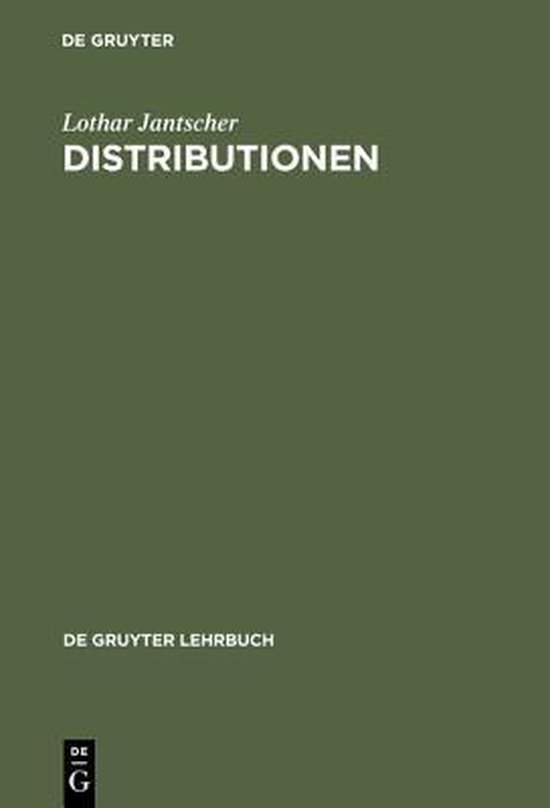 Distributionen 9783110019728 Lothar Jantscher Boeken