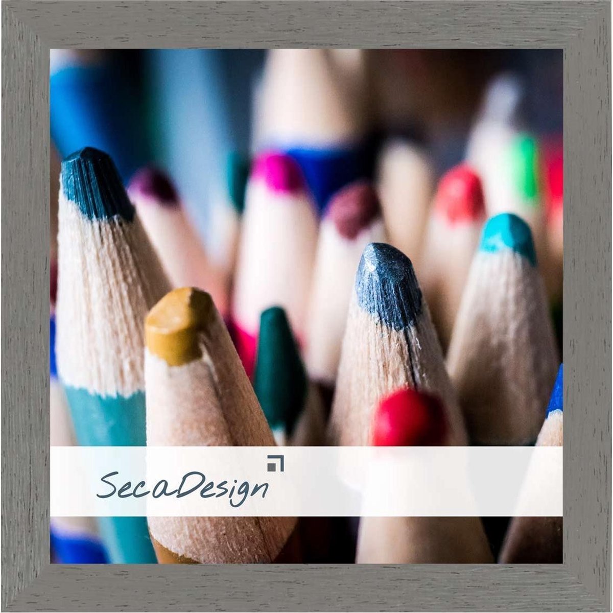 SecaDesign Nervi Fotolijst Hout - Fotomaat 30x30 cm - Grijs