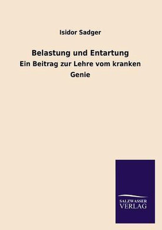 Belastung und Entartung - cover
