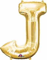 Letter J ballon goud 86 cm