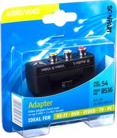 adapter Scart-3xtulp+SVHS+schakelaar