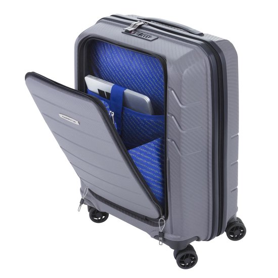 drempel Afrekenen atoom CarryOn Mobile Worker Handbagage koffer 55cm TSA | Zakelijke trolley met  laptopvak Grijs | bol.com