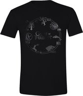 Game of Thrones - Round Sigil Mannen T-shirt - Zwart - S