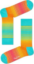 Happy Socks Sunrise Stripe Sokken - Geel/Roze/Turquoise - Maat 41-46