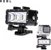 Waterproof LED lamp voor GoPro | Perfect voor onder water filmen | Universeel | REBL
