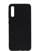 Samsung Galaxy A50 Hoesje - Zachte Back Case Hoesje Mat Zwart - Shop4