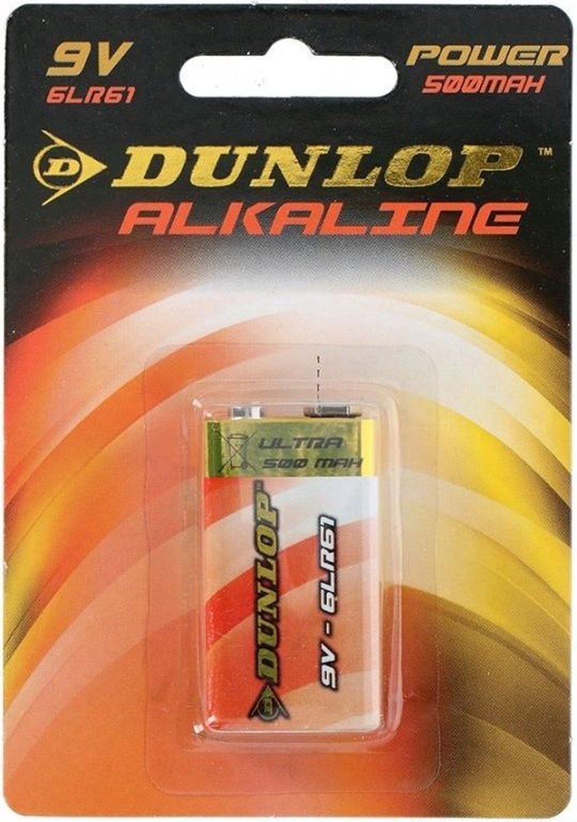 Dunlop Batterij 9v Blok 6lr61 Alkaline 1 Stuk