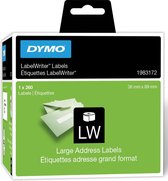 3x Dymo duurzame etiketten LabelWriter 89x36mm, 260 etiketten
