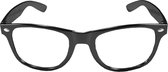 Verkleed bril metallic zwart voor volwassenen