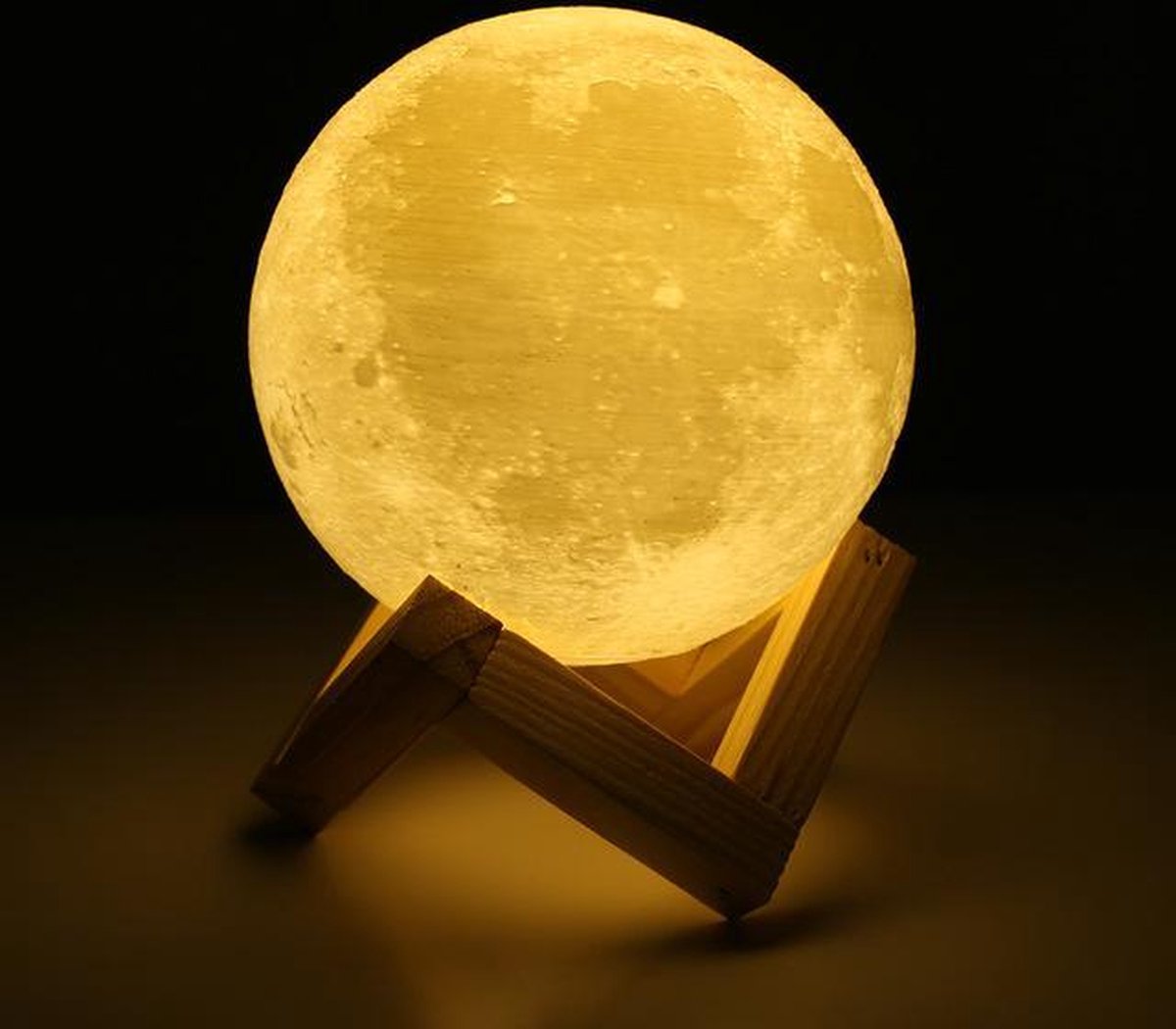 Maan Nachtlamp 3D – Twee kleuren en Dimbaar Licht – Oplaadbaar | bol.com