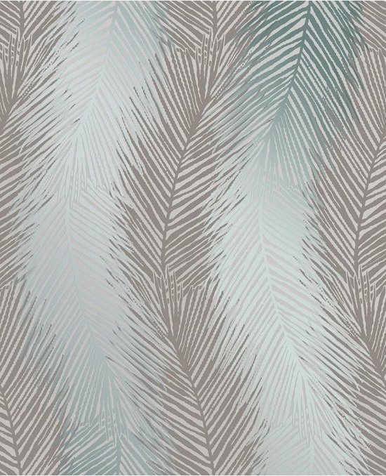 Hedendaags bol.com | Essence Leaf Wave grijs/groen behang (vliesbehang, grijs) IC-36