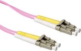 ACT 0,5 mètre LSZH Multimode 50/125 OM4 câble de raccordement fibre duplex avec connecteurs LC